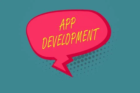 Writing note showing App Development. Business photo showcasing Development Ilustración de archivo