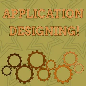 Writing note showing Application Designing. Business photo showcasing develops Stock Illustration