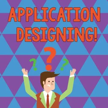 Writing note showing Application Designing. Business photo showcasing develops Stock Illustration