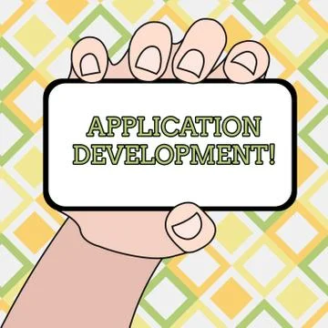 Writing note showing Application Development. Business photo showcasing creation 库存插图
