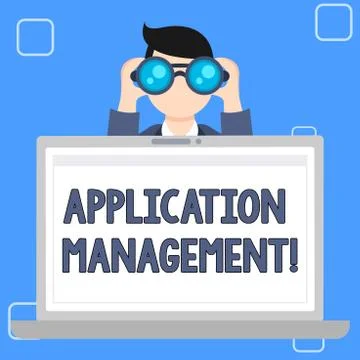 Writing note showing Application Management. Business photo showcasing analys 스톡 일러스트
