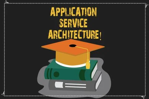 Writing note showing Application Service Architecture. Business photo showcasing Stockillustratie