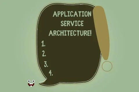 Writing note showing Application Service Architecture. Business photo showcasing Stock Illustration