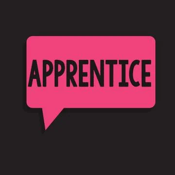 Writing note showing Apprentice. Business photo showcasing Person learning Stock Illustration