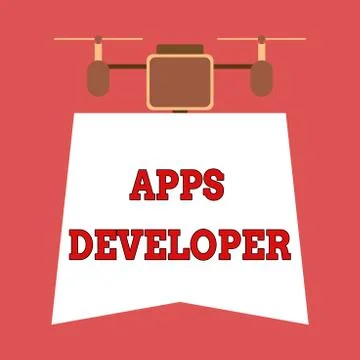 Writing note showing Apps Developer. Business photo showcasing Graphic artist イラスト素材