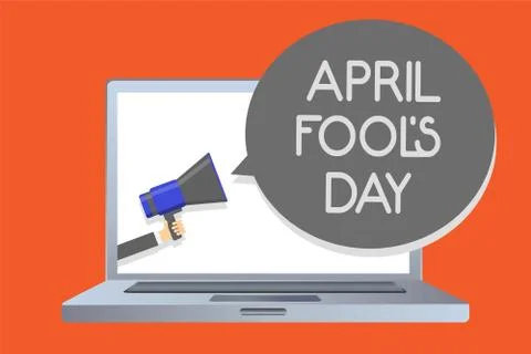 Writing note showing April Fool s is Day. Business photo showcasing Practical Stock Illustration