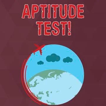 Writing note showing Aptitude Test. Business photo showcasing designed to Illustration