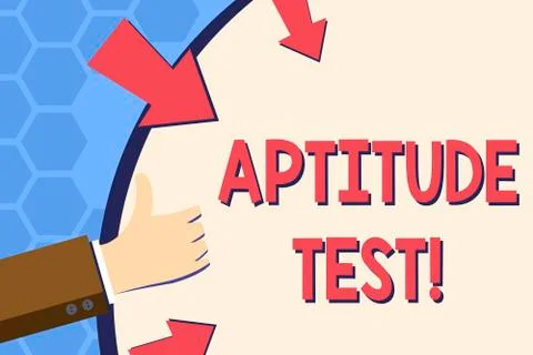 Writing note showing Aptitude Test. Business photo showcasing designed to Illustration