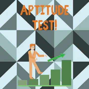 Writing note showing Aptitude Test. Business photo showcasing designed to Illustration