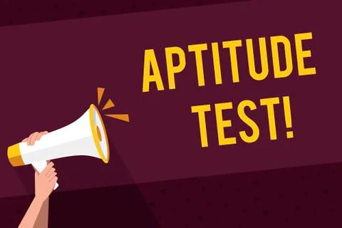 Writing note showing Aptitude Test. Business photo showcasing designed to Illustration