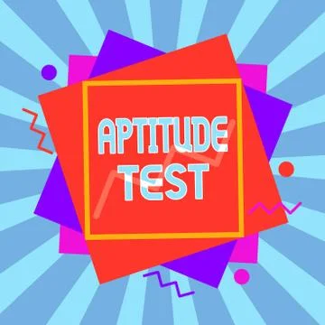 Writing note showing Aptitude Test. Business photo showcasing designed to Illustration