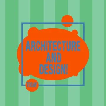 Writing note showing Architecture And Design. Business photo showcasing set of Stock Illustration