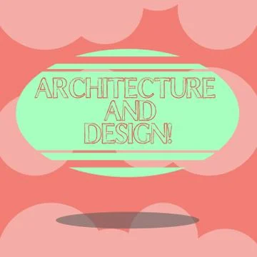 Writing note showing Architecture And Design. Business photo showcasing set of Stock Illustration