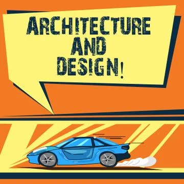 Writing note showing Architecture And Design. Business photo showcasing set of Stock Illustration