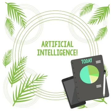 Writing note showing Artificial Intelligence. Business photo showcasing Machine 库存插图