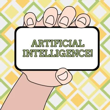 Writing note showing Artificial Intelligence. Business photo showcasing Machine Stock Illustration