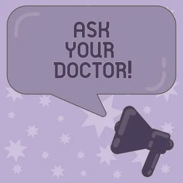 Writing note showing Ask Your Doctor. Business photo showcasing Consultation to Stock Illustration