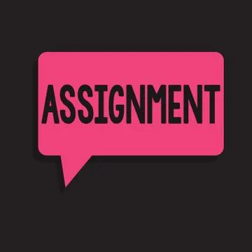 Writing note showing Assignment. Business photo showcasing Task Particular job Stock Illustration