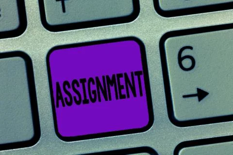 Writing note showing Assignment. Business photo showcasing Task Particular job 写真素材
