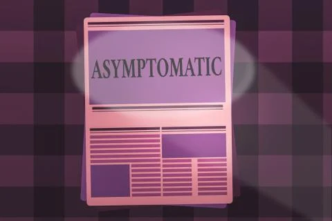 Writing note showing Asymptomatic. Business photo showcasing a condition or an Stock Illustration