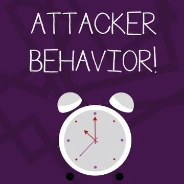 Writing note showing Attacker Behavior. Business photo showcasing analyze and Stock Illustration