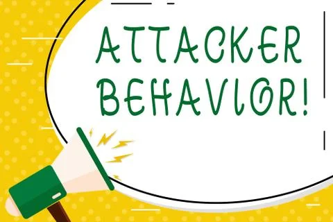 Writing note showing Attacker Behavior. Business photo showcasing analyze and 스톡 일러스트