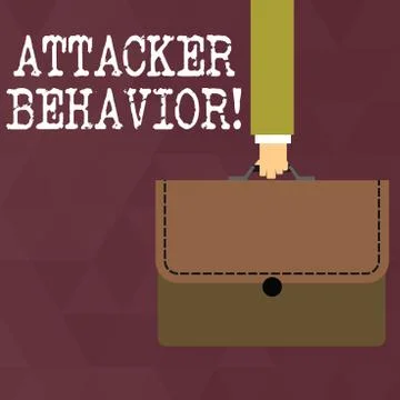 Writing note showing Attacker Behavior. Business photo showcasing analyze and Stock Illustration