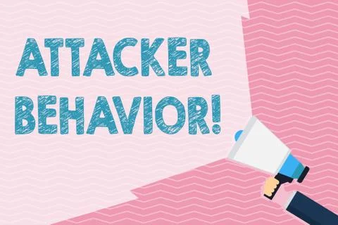 Writing note showing Attacker Behavior. Business photo showcasing analyze and 스톡 일러스트