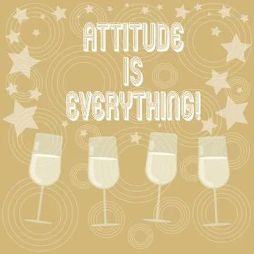 Writing note showing Attitude Is Everything. Business photo showcasing Stock Illustration