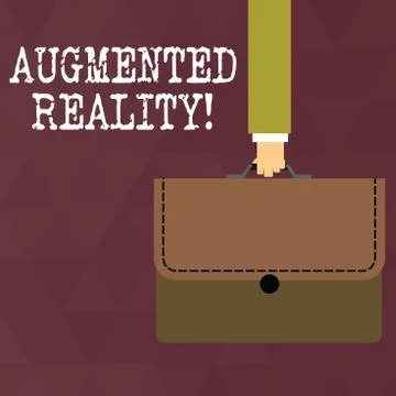 Writing note showing Augmented Reality. Business photo showcasing interactive 库存插图