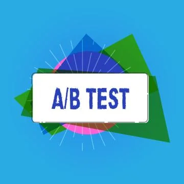 Writing note showing A B Test. Business photo showcasing Simple short Stockillustratie