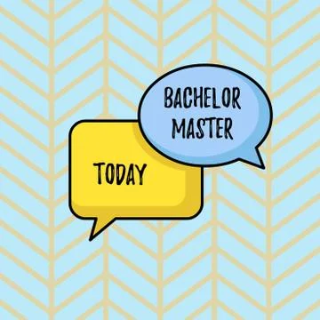 Writing note showing Bachelor Master. Business photo showcasing An advanced Stock Illustration