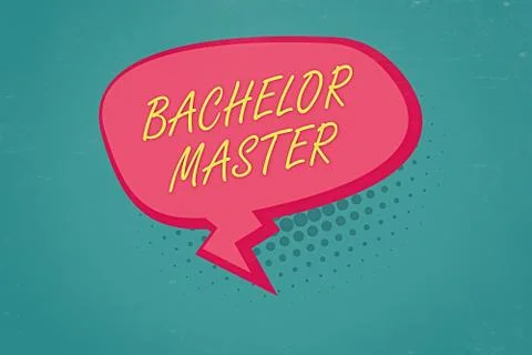 Writing note showing Bachelor Master. Business photo showcasing An advanced Stock Illustration