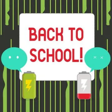 Writing note showing Back To School. Business photo showcasing Return to class Stock Illustration