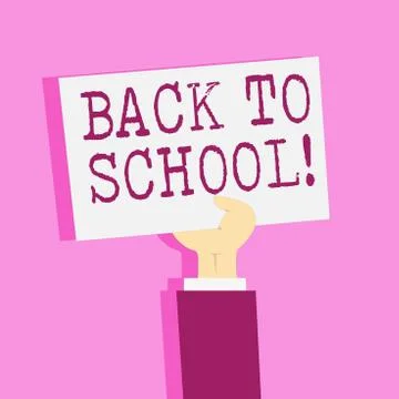 Writing note showing Back To School. Business photo showcasing Return to class 스톡 일러스트