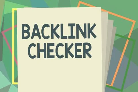 Writing note showing Backlink Checker. Business photo showcasing Find your イラスト素材