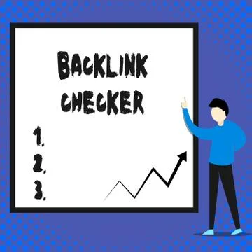 Writing note showing Backlink Checker. Business photo showcasing Find your イラスト素材