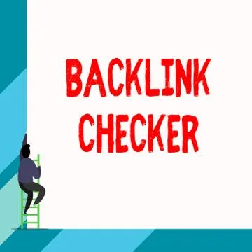 Writing note showing Backlink Checker. Business photo showcasing Find your Stock Illustration
