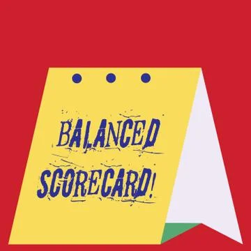 Writing note showing Balanced Scorecard. Business photo showcasing a perforan Stock Illustration
