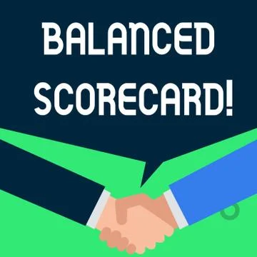Writing note showing Balanced Scorecard. Business photo showcasing a perforan Stock Illustration