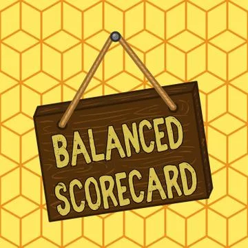 Writing note showing Balanced Scorecard. Business photo showcasing a Stock Illustration