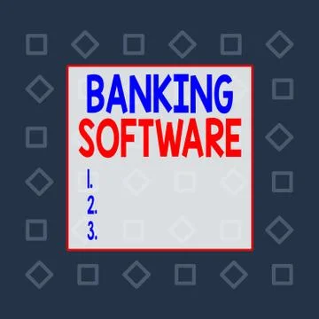 Writing note showing Banking Software. Business photo showcasing typically 스톡 일러스트