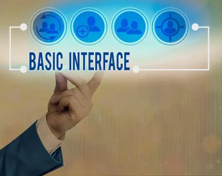 Writing note showing Basic Interface. Business photo showcasing boundary across 库存照片