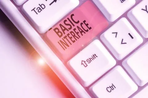 Writing note showing Basic Interface. Business photo showcasing boundary across 스톡 사진