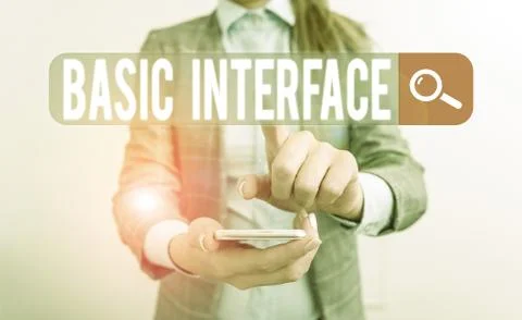 Writing note showing Basic Interface. Business photo showcasing boundary across 스톡 사진