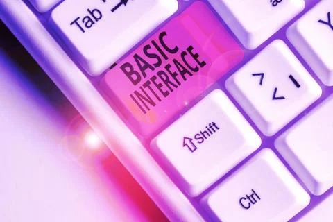 Writing note showing Basic Interface. Business photo showcasing boundary across 스톡 사진