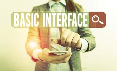 Writing note showing Basic Interface. Business photo showcasing boundary across Stockfoto's