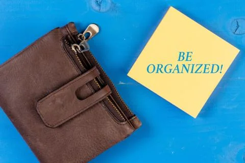 Writing note showing Be Organized. Business photo showcasing Being able to plan Foto stock