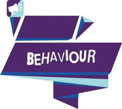 Writing note showing Behaviour. Business photo showcasing way in which one acts Illustrazione stock