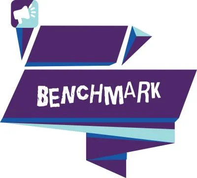 Writing note showing Benchmark. Business photo showcasing standard or point of Stock Illustration